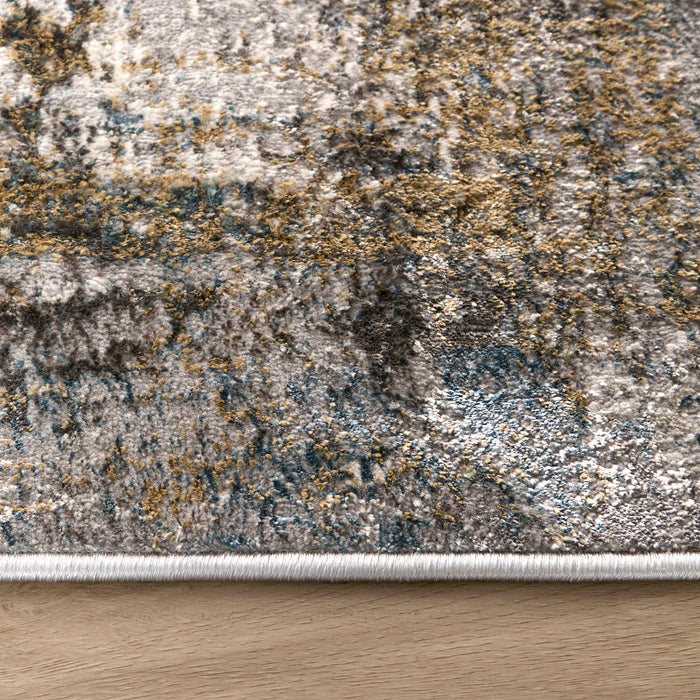 Adara Gray Blue Painterly - T2007 - 3' x 8' Runner