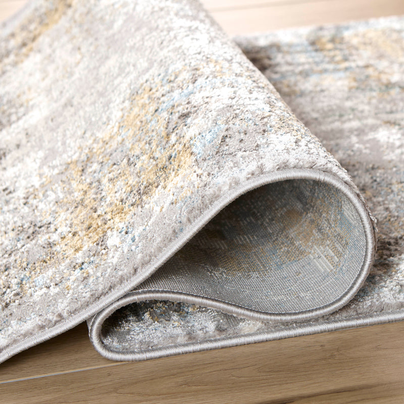 Adara Gray Blue Painterly - T2007 - 3' x 8' Runner