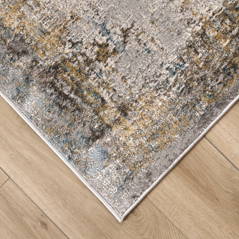 Adara Gray Blue Painterly - T2007 - 3' x 8' Runner