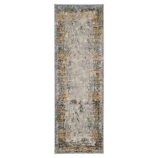 Adara Gray Blue Painterly - T2007 - 3' x 8' Runner