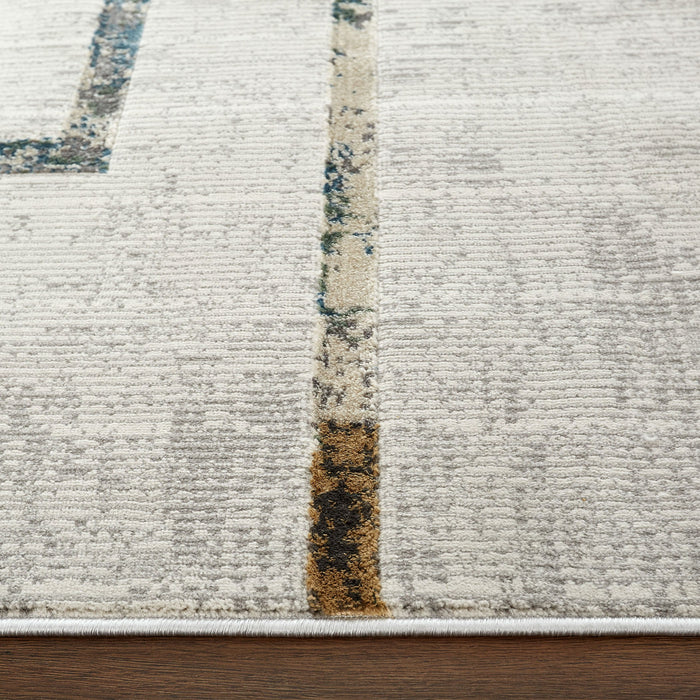 Adara Gray Blue Geometric - T2008 - 10' x 13'