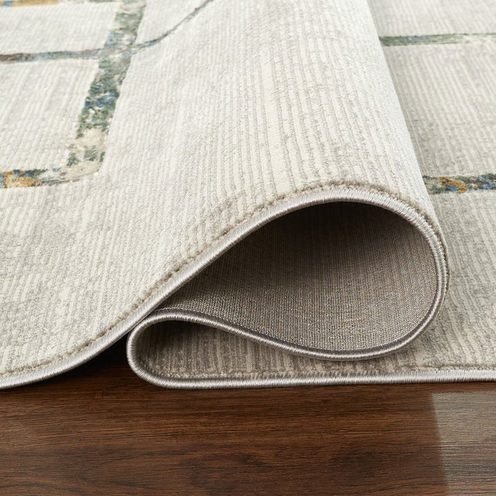 Adara Gray Blue Geometric - T2008 - 8' x 11'