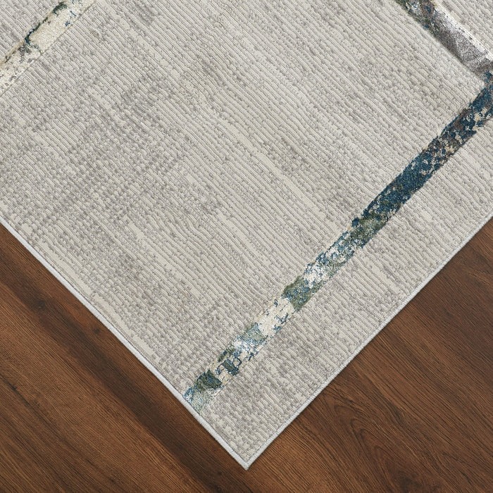 Adara Gray Blue Geometric - T2008 - 10' x 13'
