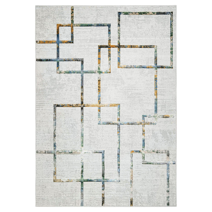 Adara Gray Blue Geometric - T2008 - 10' x 13'