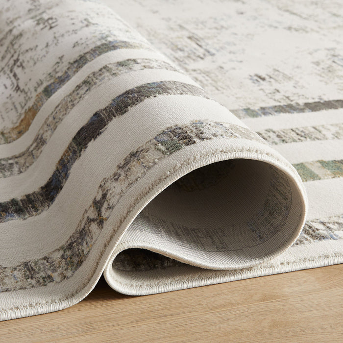 Adara Gray Blue Geometric - T2009 - 2' x 3'