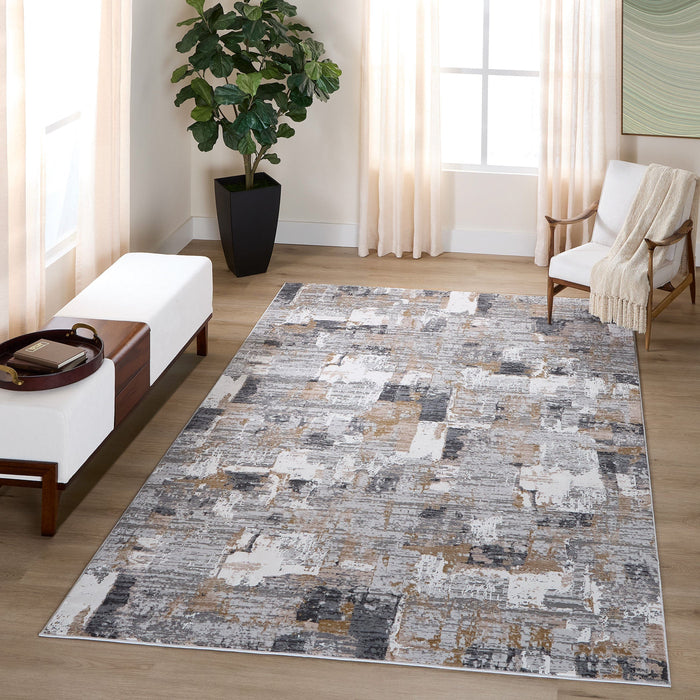 Dalia Gray Brown Painterly - T2010 - 2' x 3'
