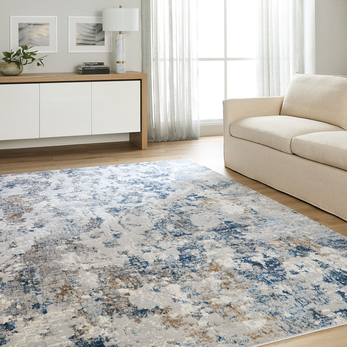 Darica Blue Brush stroke - T2020 - 2' x 3'