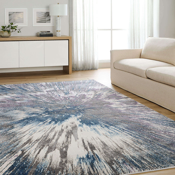 Darica Blue Purple Splatter Paint - T2021 - 10' x 13'