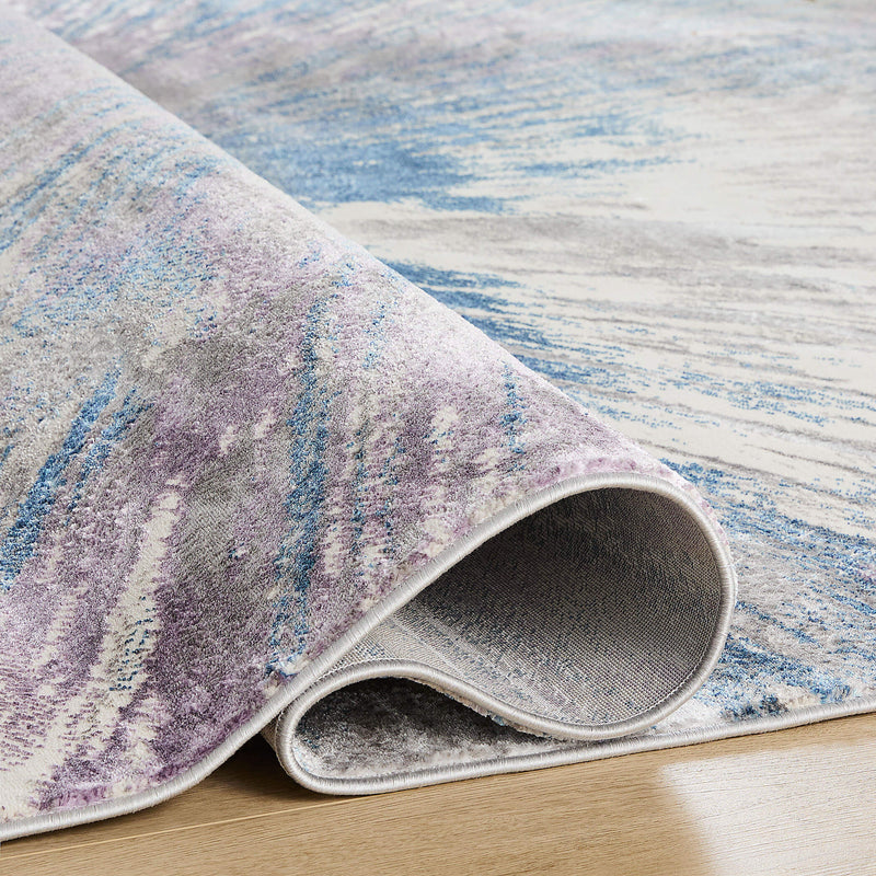 Darica Blue Purple Splatter Paint - T2021 - 5' x 8'