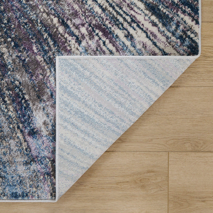 Darica Blue Purple Splatter Paint - T2021 - 5' x 8'