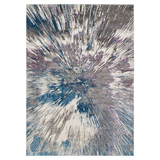 Darica Blue Purple Splatter Paint - T2021 - 5' x 8'