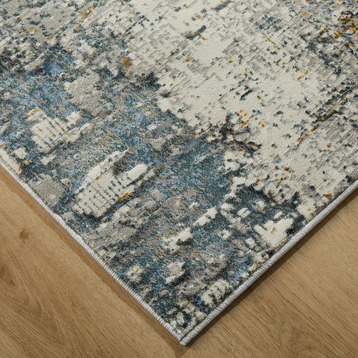 Darica Gray Blue Painterly - T2026 - 7' x 9'
