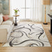 Fatima Gray Black Swirl - T2027 - 5' x 8'