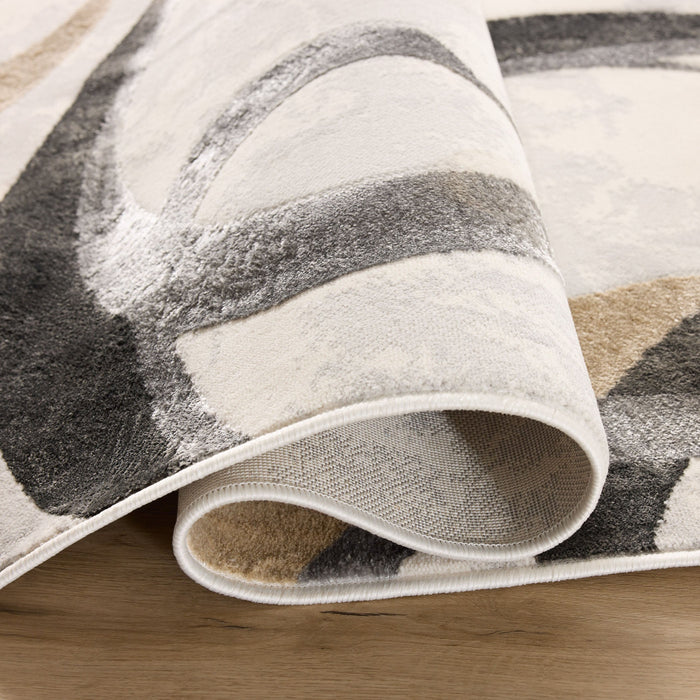 Fatima Gray Black Swirl - T2027 - 2' x 3'