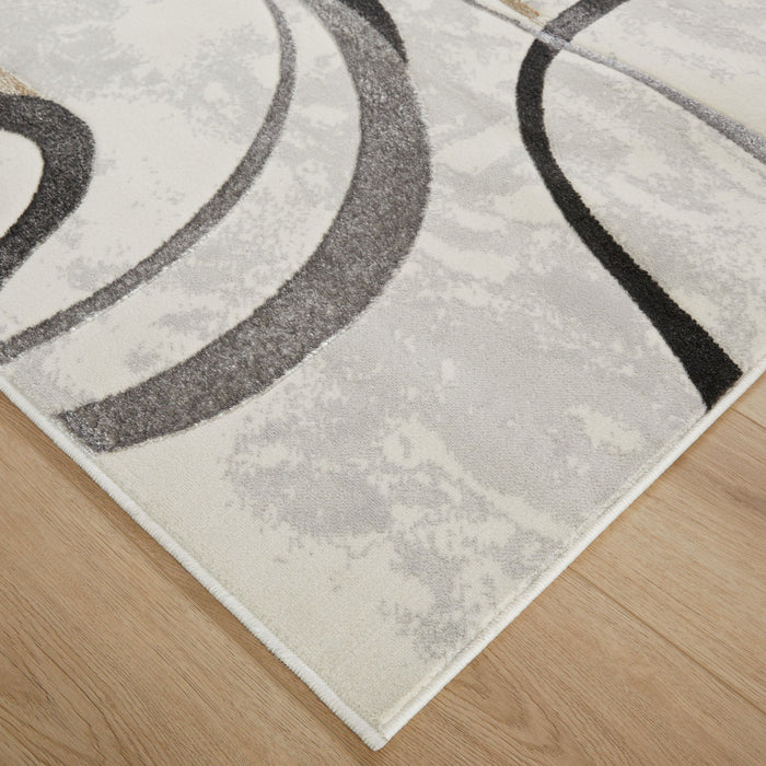 Fatima Gray Black Swirl - T2027 - 7' x 9'