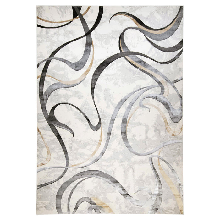 Fatima Gray Black Swirl - T2027 - 7' x 9'