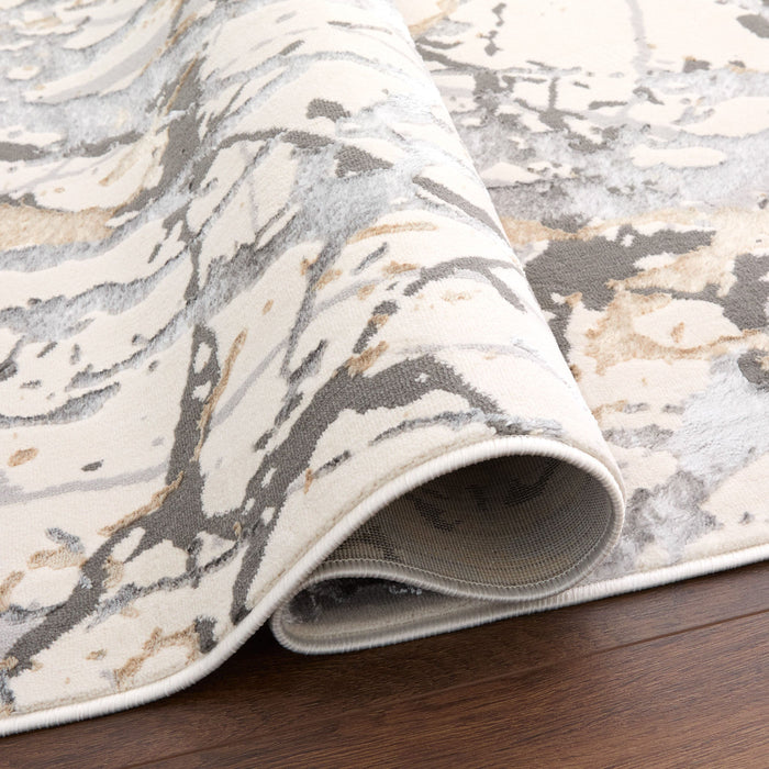 Fatima Gray Splatter Paint - T2028 - 7' x 9'