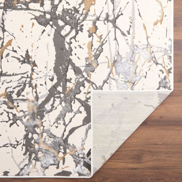 Fatima Gray Splatter Paint - T2028 - 7' x 9'
