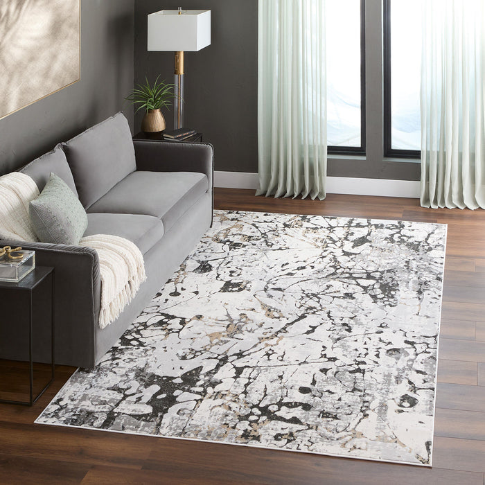 Fatima Gray Splatter Paint - T2029 - 8' x 11'