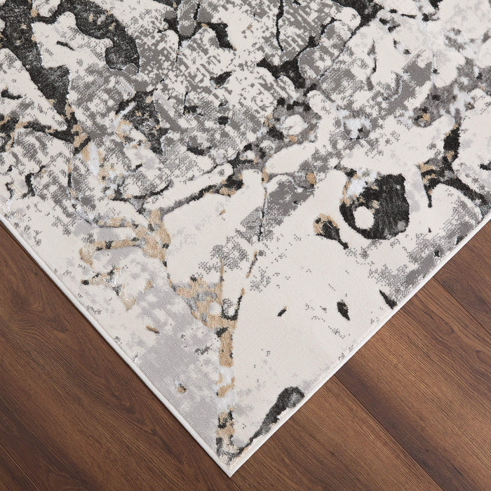 Fatima Gray Splatter Paint - T2029 - 7' x 9'