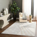 Fatima Gray Black Linear Geometric - T2031 - 8' x 11'