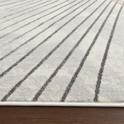 Fatima Gray Black Linear Geometric - T2031 - 5' x 8'
