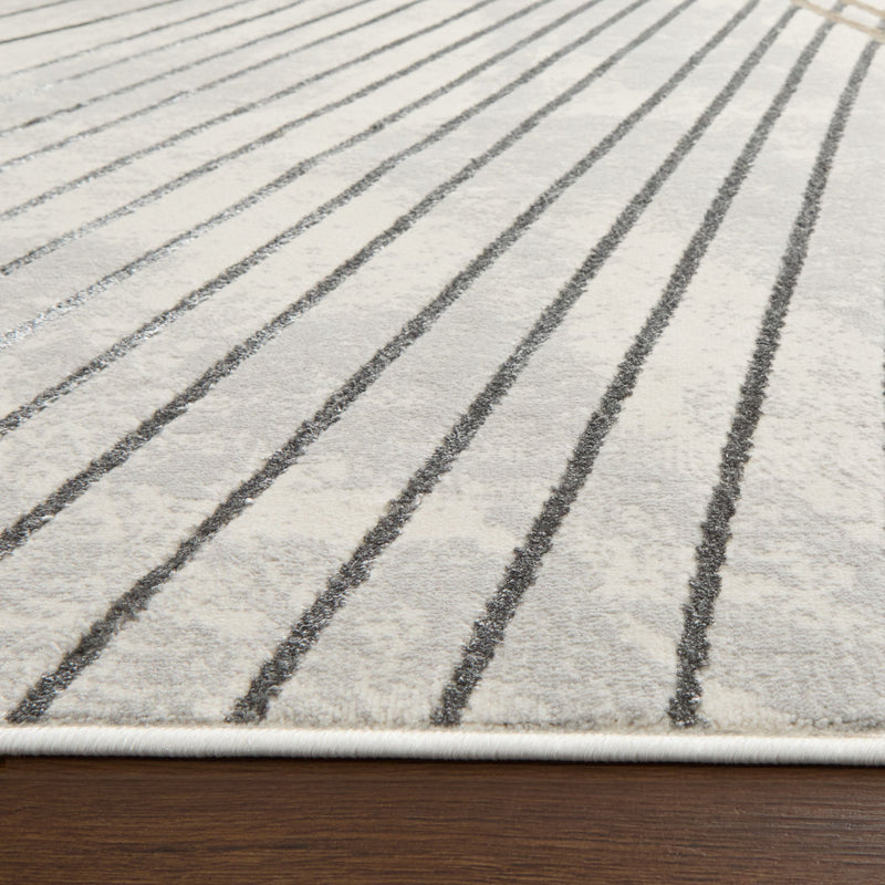 Fatima Gray Black Linear Geometric - T2031 - 5' x 8'