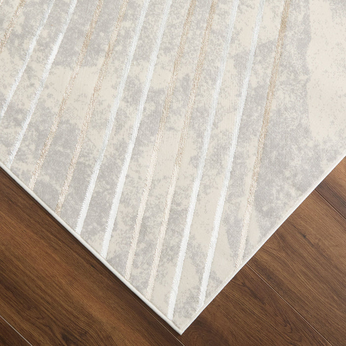 Fatima Gray Black Linear Geometric - T2031 - 7' x 9'