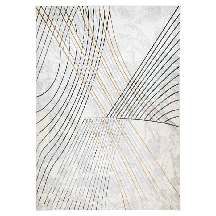 Fatima Gray Black Linear Geometric - T2031 - 10' x 13'