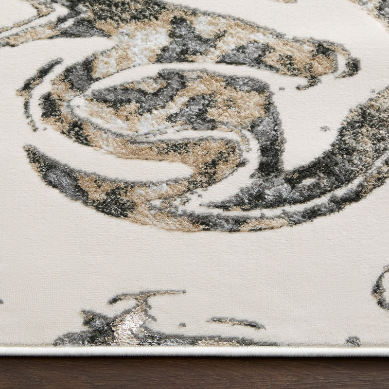 Fatima Black Beige Marbled - T2032 - 5' x 8'