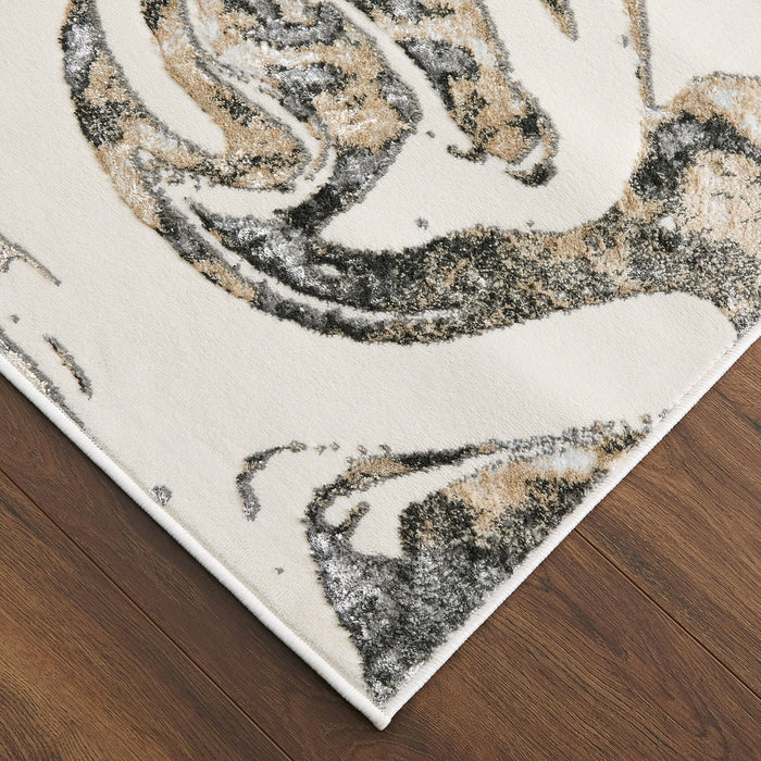 Fatima Black Beige Marbled - T2032 - 10' x 13'