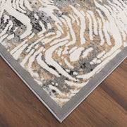Fatima Black Beige Linear Swirl - T2033 - 5' x 8'