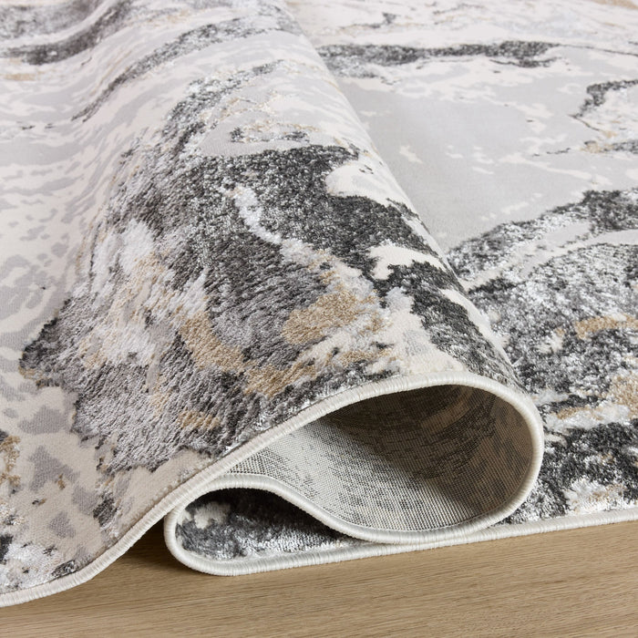 Fatima Gray Black Marbled - T2034 - 2' x 3'