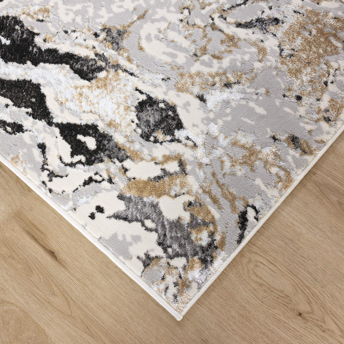 Fatima Gray Black Marbled - T2034 - 7' x 9'