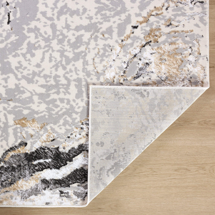 Fatima Gray Black Marbled - T2034 - 2' x 3'
