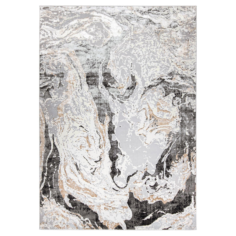 Fatima Gray Black Marbled - T2034 - 5' x 8'