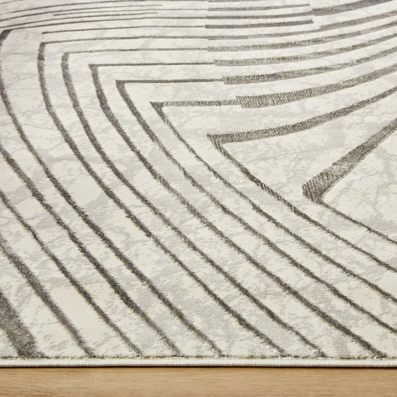 Fatima Gray Linear Geometric - T2035 - 5' x 8'