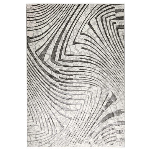 Fatima Gray Linear Geometric - T2035 - 5' x 8'