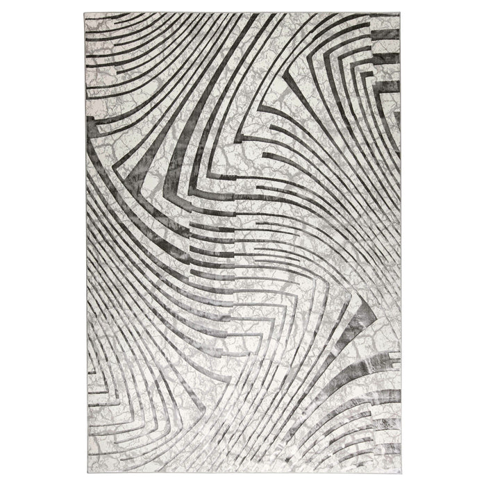 Fatima Gray Linear Geometric - T2035 - 7' x 9'