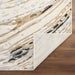 Fatima Gray Black Linear Swirl - T2036 - 5' x 8'