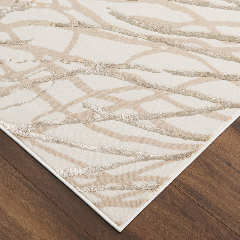Fatima Beige Linear Swirl - T2037 - 5' x 8'