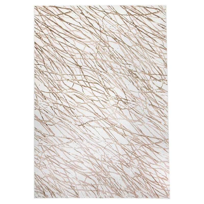 Fatima Beige Linear Swirl - T2037 - 5' x 8'