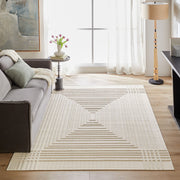 Laid Back Luxe Ivory Geometric - T2038 - 5' x 8'