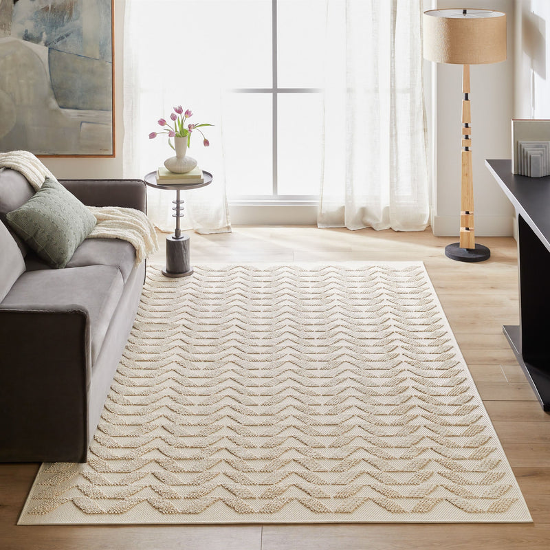 Forza Ivory Chevron Herringbone - T2040 - 5' x 8'