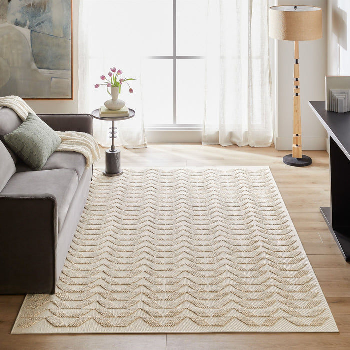 Forza Ivory Chevron Herringbone - T2040 - 5' x 8'