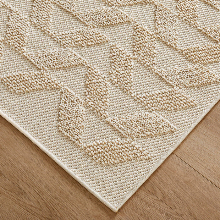 Forza Ivory Chevron Herringbone - T2040 - 7' x 9'