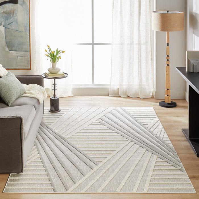 Laid Back Luxe Gray Linear - T2042 - 10' x 13'