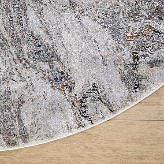 Hadim Brown Marbled - T2045 - 7' Round