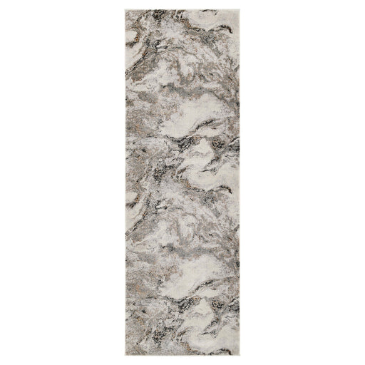 Hadim Gray Marbled - T2046 - 3' x 8' Runner