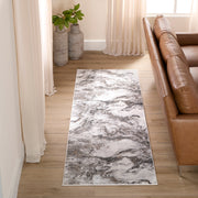 Hadim Gray Marbled - T2046 - 3' x 8' Runner